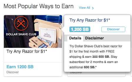 Scraping by in Boston: 2016 Dollar Shave Club offer on Swagbucks: One razor plus $6.81 Amazon money for a dollar